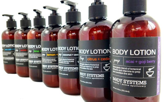 Group picture of body lotions